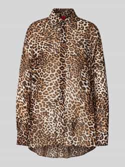HUGO Relaxed fit blouse van pure viscose