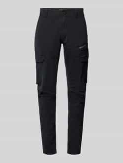 PME Legend Tapered fit cargobroek met labelprint model 'NORDROP'