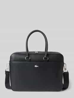 LACOSTE business tas schoudertas met laptopvak Computer Bag Noir zwart