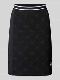 Marc Cain Rok van viscosemix met logo-applicatie