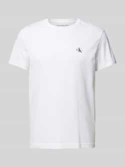 Calvin Klein Jeans Regular fit T-shirt met logoprint in een set van 2 stuks