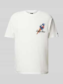Tommy Jeans Relaxed fit T-shirt met logostitching model 'NOVELTY'