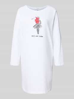 LOUIS & LOUISA Relaxed fit nachthemd met motiefprint 'Mit viel Liebe'