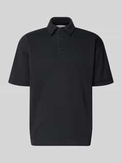 lindbergh Oversized poloshirt met polokraag en labeldetail