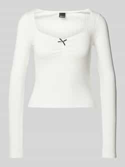 Gina Tricot Shirt met lange mouwen en sierstrik model 'Naya'