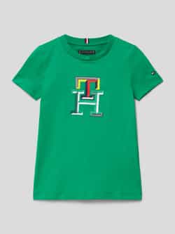 Tommy Hilfiger Teens Regular fit T-shirt met meerkleurige logostitching