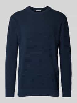 Knowledge Cotton Apparel Gebreide pullover met structuurmotief model 'VAGN'