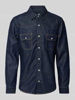 S.Oliver RED LABEL Regular fit jeansoverhemd van een katoenmix in western-stijl