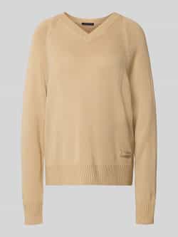 Armani Exchange Gebreide pullover van een mix van lanawol met V-hals
