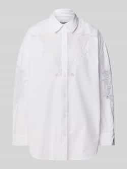 Essentiel Antwerp Oversized overhemdblouse met kant model 'Hoofd'
