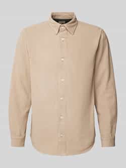 Redefined Rebel Regular fit corduroy overhemd met kentkraag model 'TRISTAN'