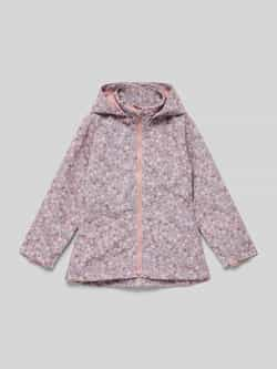 Name it MINI zomerjas NMFMAXI met all over print mauve multicolor Paars Meisjes Gerecycled polyester Capuchon 104