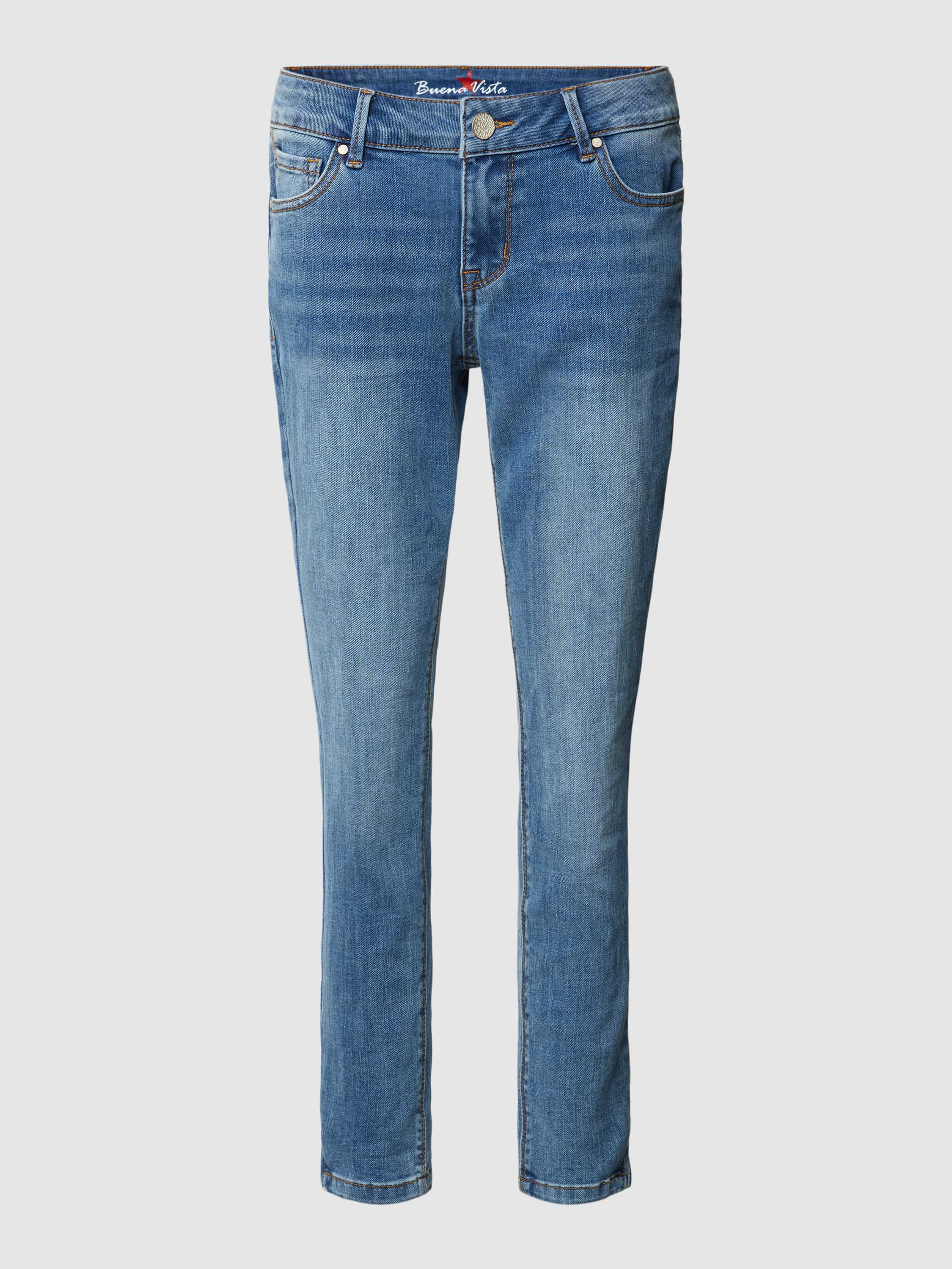 Buena Vista Regular fit jeans in used-look en denimlook