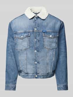 Hugo Blue Jeansjack met borstzakken model 'Dex'