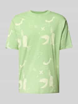 Scotch & Soda T-shirt met geribde ronde hals