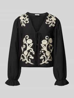 Vila Regular fit blouse met vetersluiting model 'POLENE'