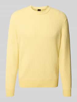 Boss Orange Regular fit gebreide pullover van katoenmix model 'APOKKO'