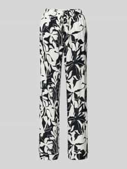 Marc O'Polo Loungebroek Mix & Match Cotton Modal Jersey Met allover print trekkoord en bindband
