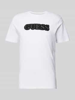 Guess Pearl Logo T-shirt van katoen White Heren