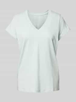 Schiesser T-shirt met geribde V-hals