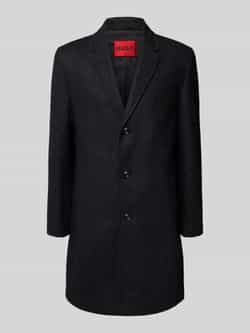 HUGO Regular fit lange wollen jas van twill model 'MALTE2541'