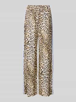 Emily Van den Bergh Straight leg stoffen broek met galonstrepen