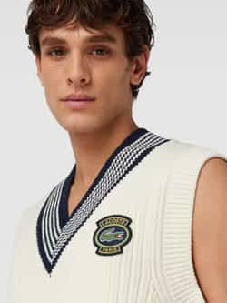 Lacoste Spencer in gebreide look model 'TENNIS HERITAGE'