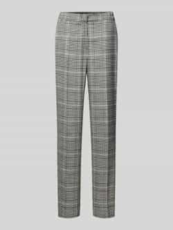 MORE & MORE Broek met glencheck en persplooien model 'Check'