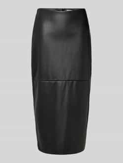 Ichi Slim fit midirok in leerlook model 'Zoma'