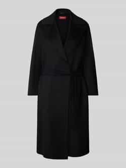 Max Mara Studio Lange wollen jas met opstaande kraag en kasjmier model 'CLES'