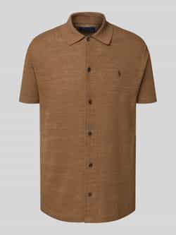 Polo Ralph Lauren Regular fit poloshirt met labelstitching en knoopsluiting