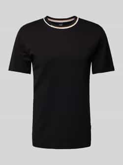 Boss T-shirt met geribde ronde hals model 'Thompson'