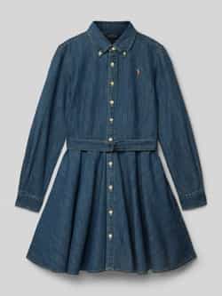 Polo Ralph Lauren Teens Jeansjurk met logostitching