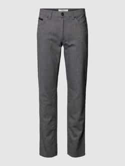 BRAX Straight fit stoffen broek met labelpatch model 'Cadiz'