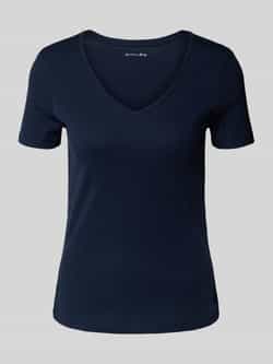 Christian Berg Woman T-shirt met geribde V-hals