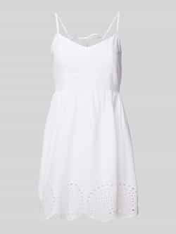 Review Mini-jurk met cut-out en broderie anglaise