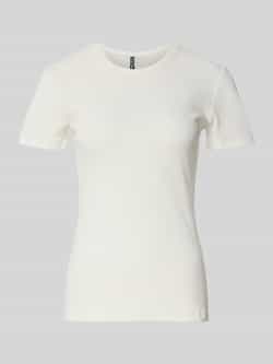 Pieces Slim fit T-shirt van katoenmix model 'RUKA'