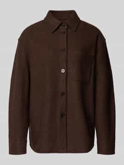 Marc O'Polo Oversized overhemdjack van een mix van viscose en scheerwol