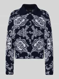 Marc Cain Cardigan van een mix van scheerwol en kasjmier met platte kraag