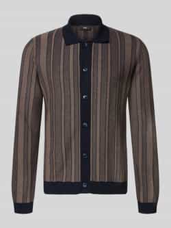 CINQUE Slim fit gebreid jack met platte kraag model 'Cijanni'