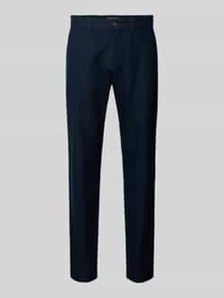 Marc O'Polo Tapered chino van een mix van katoen en linnen model 'OSBY JOGGER'