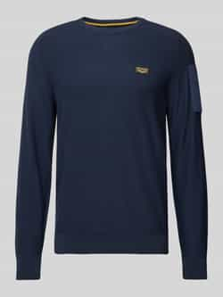 PME Legend Gebreide pullover met labeldetail