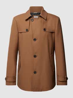 S.Oliver BLACK LABEL Jack met platte kraag en mouwtrensjes