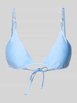 Bikinitop met parels en vetersluiting model ‘PALERMO’