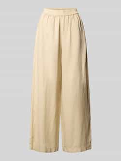 Boss Orange Relaxed fit linnen broek met elastische band model 'TOREANA'