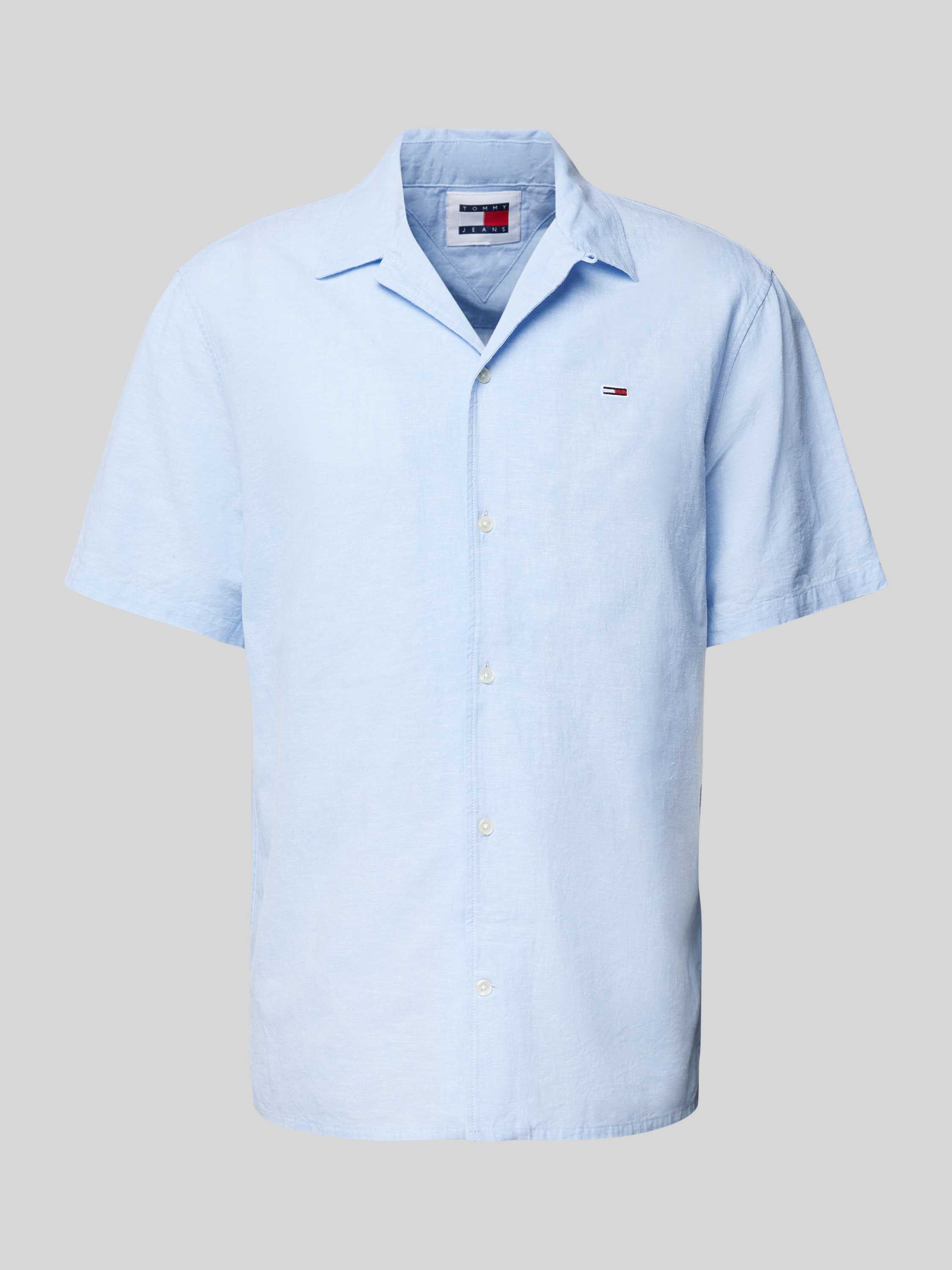 TOMMY JEANS Overhemd met korte mouwen TJM LINEN BLEND CAMP SHIRT EXT