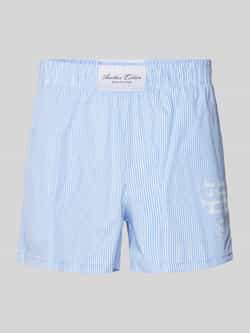 ANOTHER COTTON LAB Korte regular fit pyjamabroek met labelprint