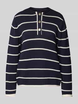BRAX Gebreide pullover met korte knoopsluiting