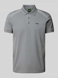 BOSS Green Poloshirt met labelprint model 'Paddy'