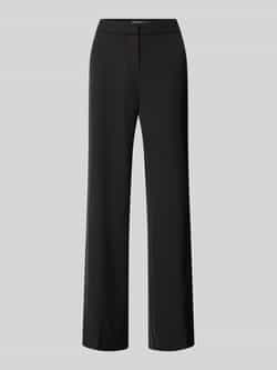 Review High waist stoffen broek met knoop haakjes- en ritssluiting